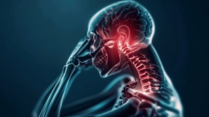 Severe bone pain medical condition concept for healthcare and treatment awareness