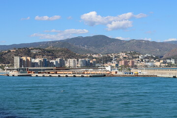 Fototapeta premium Malaga seen from the ship