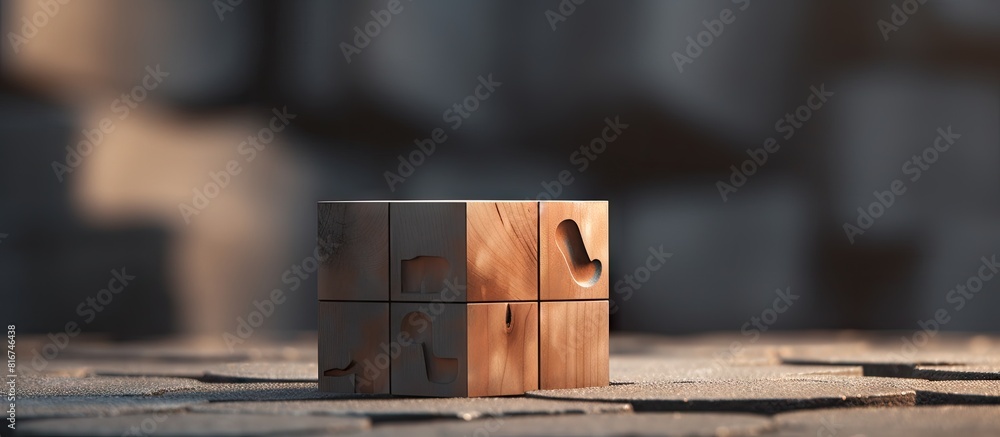 Poster A wooden cube block with a question mark rests on a cement table surrounded by a column of wooden blocks There is copy space for an image The background provides a perfect setting for frequently asked
