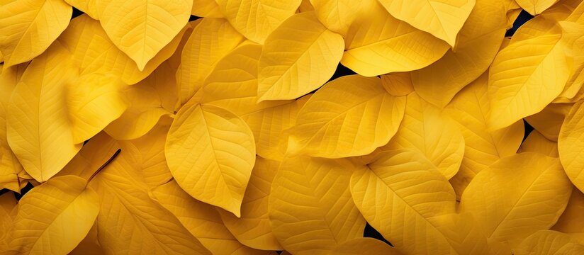 Copy space image of a yellow leaf background perfect for posters or writing backgrounds