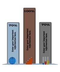 3 step infographics design. design template with numbers