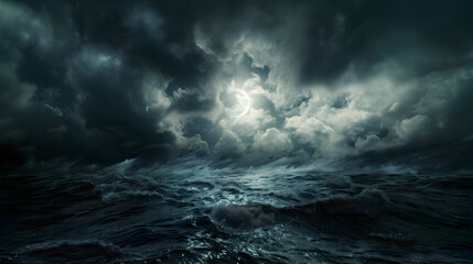 Fototapeta premium storm clouds over the sea