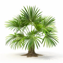 Obraz premium Realistic palm tree isolated on a white background for design purposes