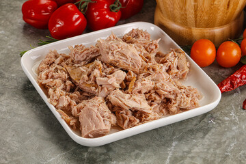 Canned tuna fish for salad