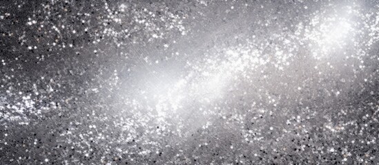 A sparkling silver background with a textured glittering surface perfect for copy space image