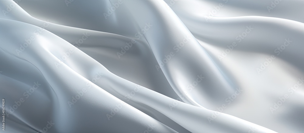 Poster a white silk fabric with rippled lines shown in a closeup view there is space available for adding t