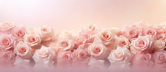 A vintage and pastel pink rose gradient wall serves as an enchanting background with its soft and light tones It exudes a delicate and romantic ambiance making it the perfect backdrop for banners gre