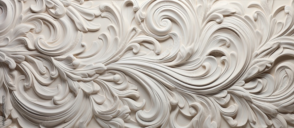 Poster a one of a kind artistic design in decorative plaster serving as a captivating background for design