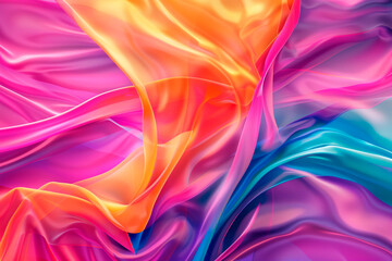 Obraz premium A colorful piece of fabric with a rainbow pattern