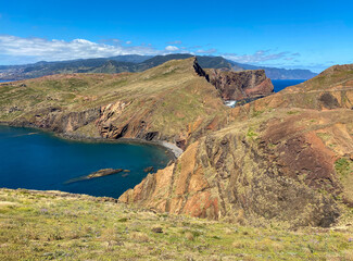 Beautiful view of Ponta de Sao Lourenco the eastern part of Madeira Island Portugal