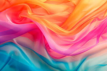Obraz premium A colorful piece of fabric with a rainbow pattern