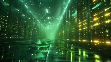 Fototapeta premium Abstract illustration of a futuristic technology background