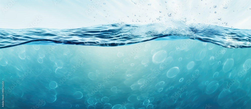 Poster a panoramic background featuring a water texture with rings and ripples evoking a spa concept the co