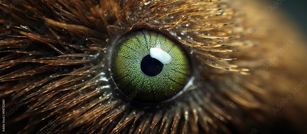 Poster a detailed and textured close up image of a kiwi showcasing its intricate details in a micro shoot w