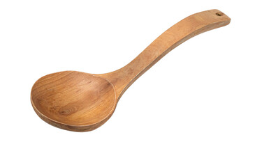 One empty wooden spoon