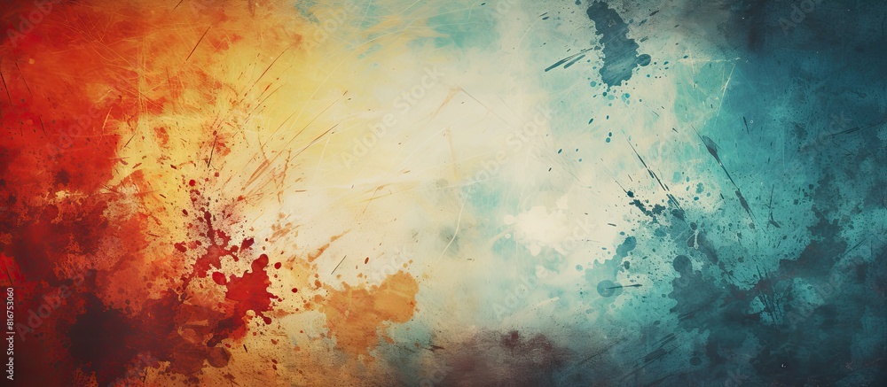 Poster a grungy background with splattered paint creates a visually interesting copy space image