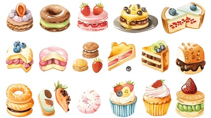 Assortment of Delectable Desserts and Pastries for a Tempting Culinary Experience