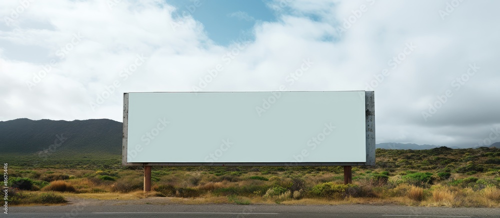 Poster a blank billboard with ample copy space image is awaiting a new advertisement on the roadside