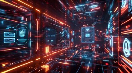 An advanced security terminal using 3D holographic biometric authentication within a virtual reality system