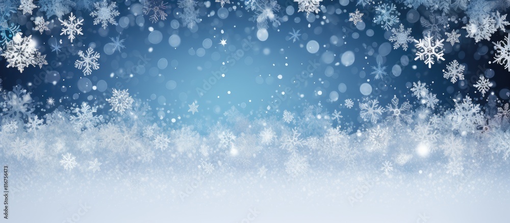 Aufkleber christmas composition of snowflakes garland and christmas decorations with space for text invitation