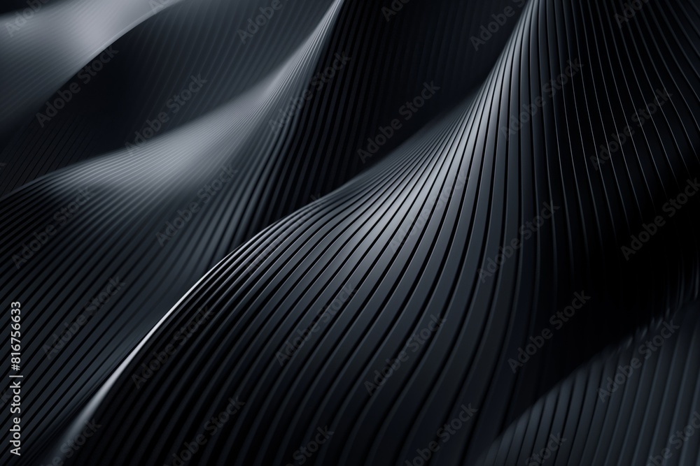 Poster elegant 3d abstract sleek wavy background with smooth flowing waves and modern monochrome gradient p