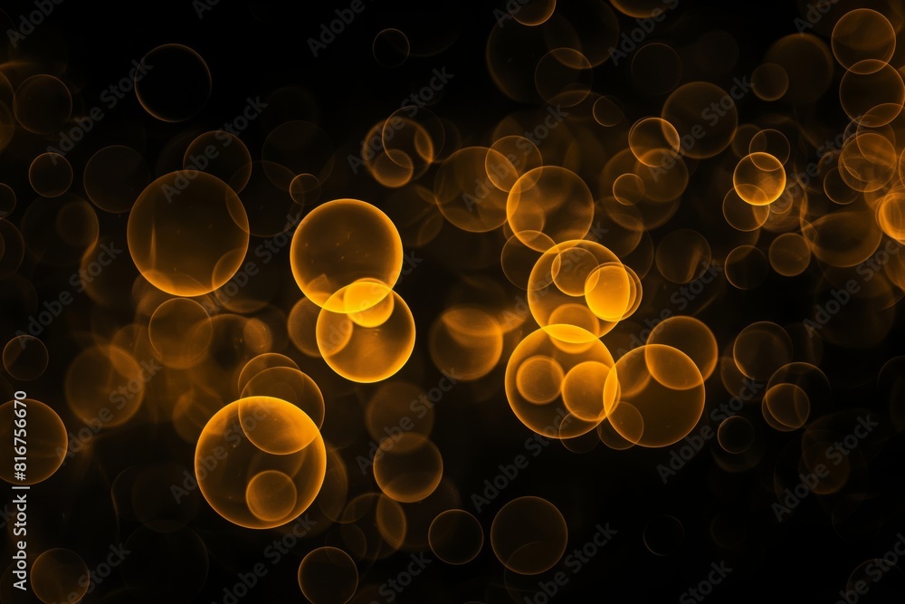 Aufkleber vibrant yellow bokeh lights creating a mesmerizing abstract background