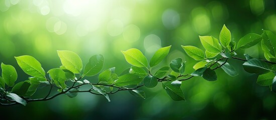 this image shows that lighting under the green leaf. copy space available