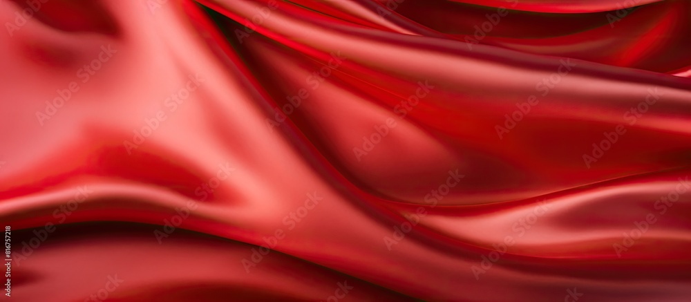 Poster the background is a red satin or silk fabric providing a copy space image