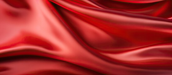 Obraz premium The background is a red satin or silk fabric providing a copy space image