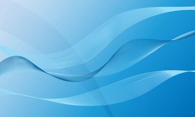 blue business lines wave curves with soft gradient abstract background