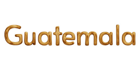 Wooden Guatemala text for country concept