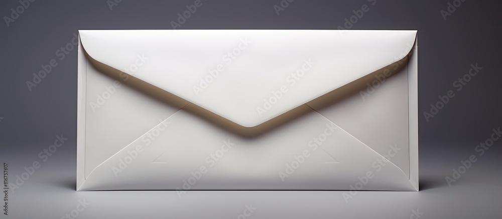 Poster Envelope isolated on white background with clipping path. copy space available