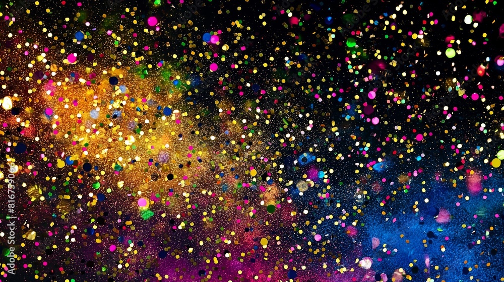 Poster vibrant abstract backdrop with a burst of colorful splatters reminiscent of a cosmic scene