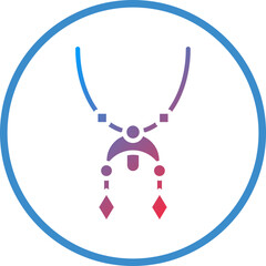 Vector Design Necklace Icon Style