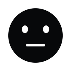 Expressionless, neutral emoji icon design, ready to use vector