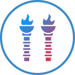 Vector Design Torch Icon Style