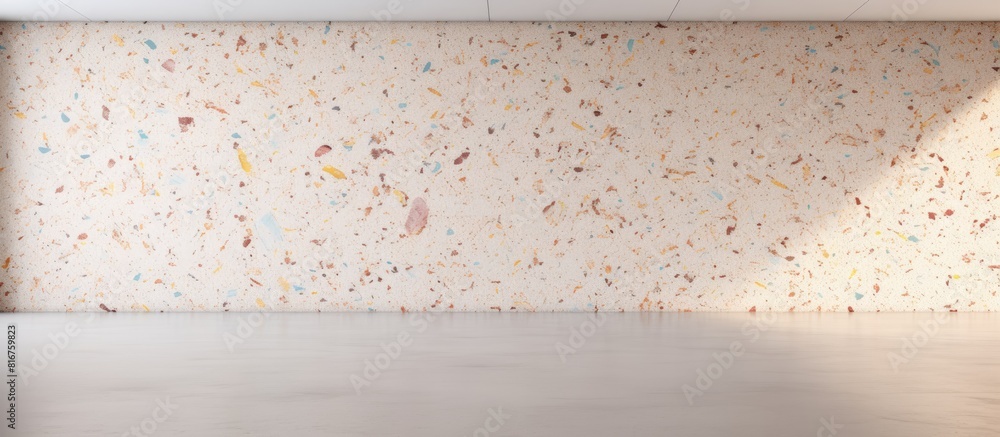 Aufkleber terrazzo flooring which has orange rock small or marble old polished stone wall beautiful texture fo