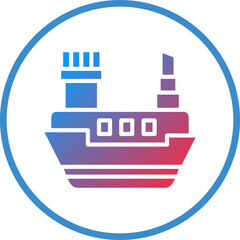 Vector Design Ferry Boat Icon Style