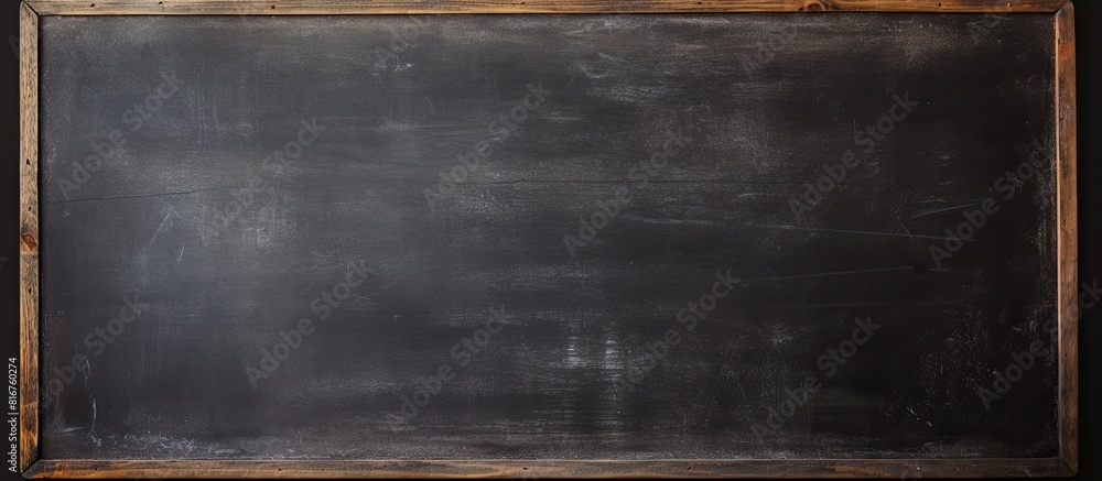 Aufkleber image of a blank chalkboard with erased marks providing a clean surface for educational purposes. co