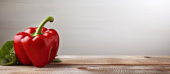 Sweet red pepper on a wooden cutting Board isolated on a white background. copy space available - Powered by Adobe