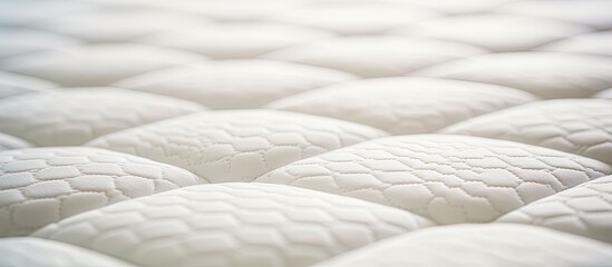 Obraz premium Modern white comfortable orthopedic mattress as background. copy space available