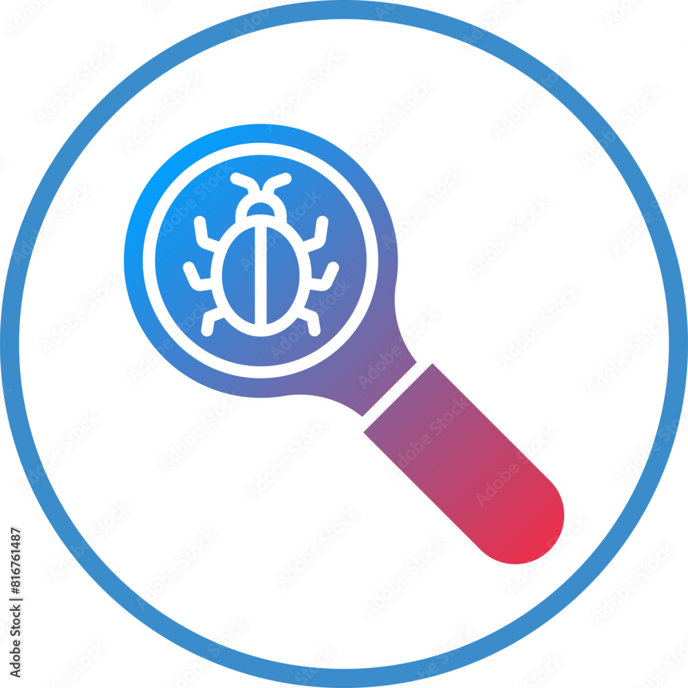 Poster vector design virus scan icon style