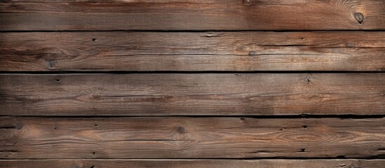 Obraz premium close up of brown planks of construction with old paint natural wood texture narrow boards horizontal wallpaper building material background for designer with copy space