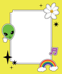 retro journal spread style vector template