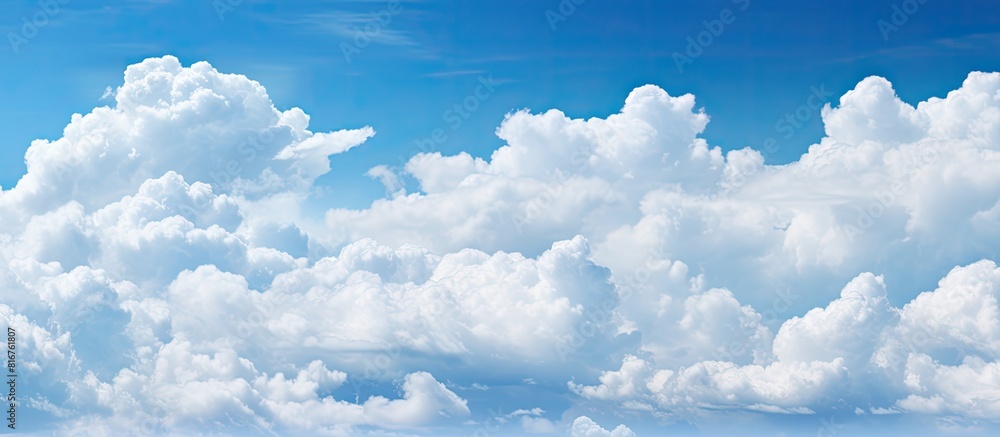 Aufkleber bright and gentle sky with clouds high quality photo. copy space available