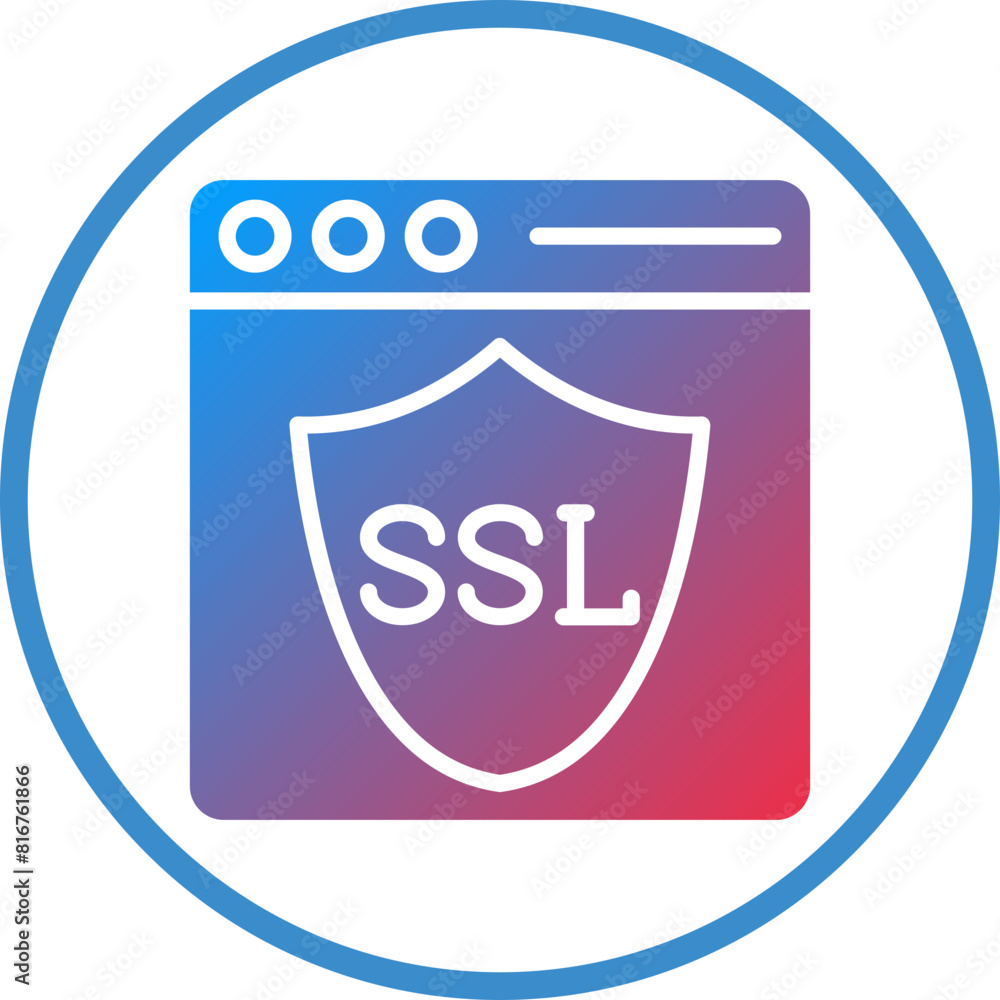 Poster vector design ssl icon style