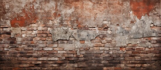 Old grunge brick wall background. copy space available