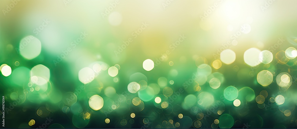 Poster green bokeh background for christmas day. copy space available