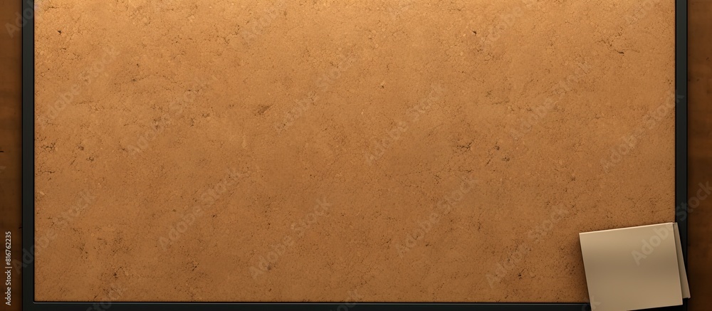 Poster blank paper note with pin on corkboard with copy space for ideas reminders appointments to do lists 
