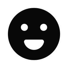 Creative vector of happy face emoji in modern style